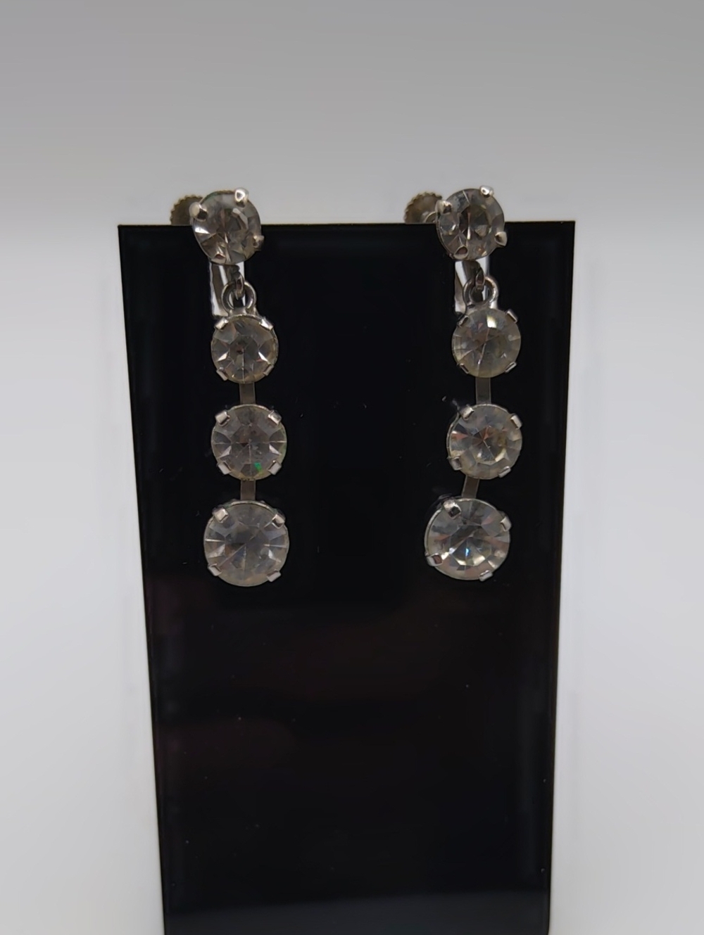 Austrian Crystal Dangle Earrings Screwbacks
